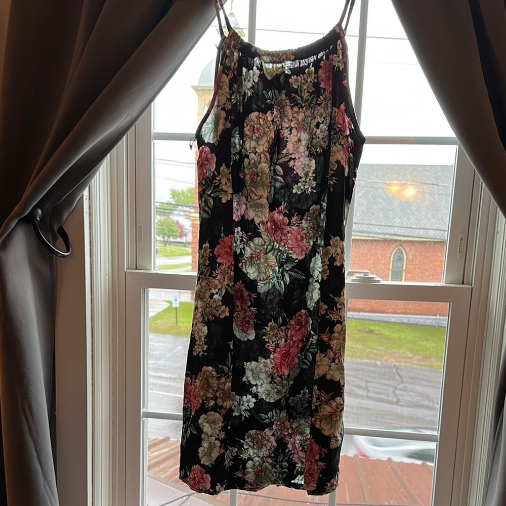 Floral Print Spaghetti Strap Dress
